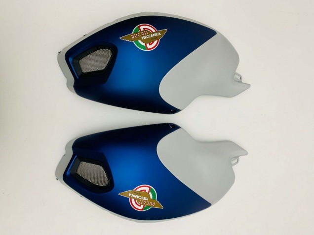 Carenados Moto Ducati Monster 696 796 1100 1100S 2008-2012 - Azul Oscuro Plata Baratos