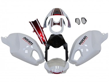 Carenados Moto Ducati Monster 696 796 1100 1100S 2008-2012 - Blanco Rojo Negro Brillante Baratos