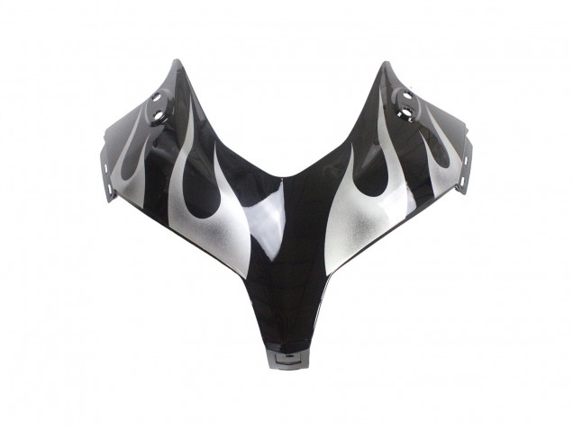 Carenados Moto Honda CBR500R 2013-2015 - Negro Brillante Plata Llama Baratos