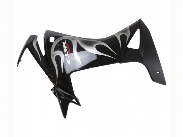 Carenados Moto Honda CBR500R 2013-2015 - Negro Brillante Plata Llama Baratos