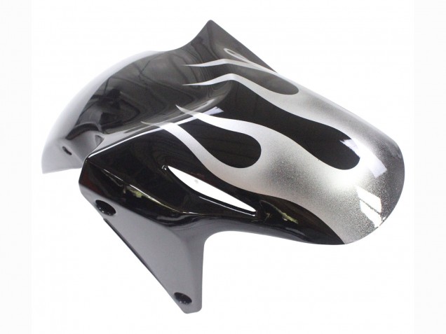 Carenados Moto Honda CBR500R 2013-2015 - Negro Brillante Plata Llama Baratos