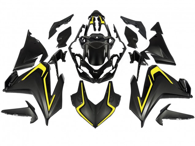 Carenados Moto Honda CBR500R 2022-2023 - Negro Mate Amarillo Baratos