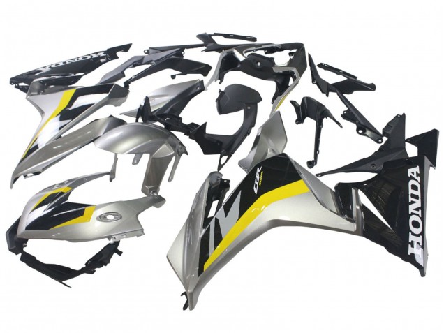 Carenados Moto Honda CBR500R 2022-2023 - Plata Amarillo Negro Brillante Baratos