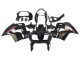 Carenados Moto Honda VFR 800 1998-2001 - Negro Brillante Rojo Calcomanía Baratos