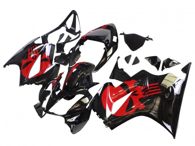 Carenados Moto Honda VFR 800 2002-2013 - Negro Brillante Rojo Baratos