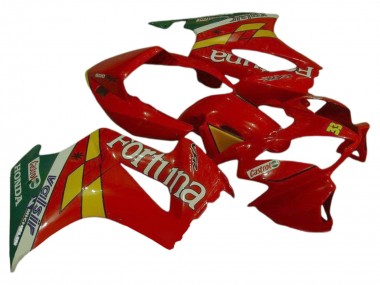 Carenados Moto Honda VFR 800 2002-2013 - Rojo Amarillo Verde Fortuna Castrol Valsir 33 Baratos