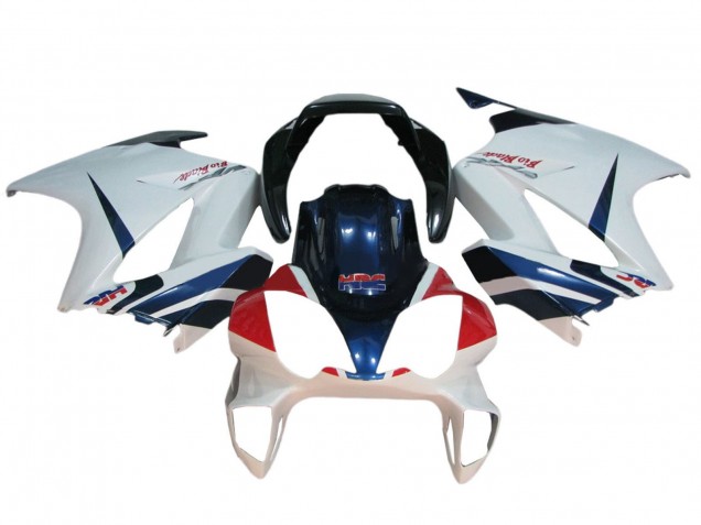 Carenados Moto Honda VFR 800 2002-2013 - Blanco Rojo Azul Oscuro HRC Baratos