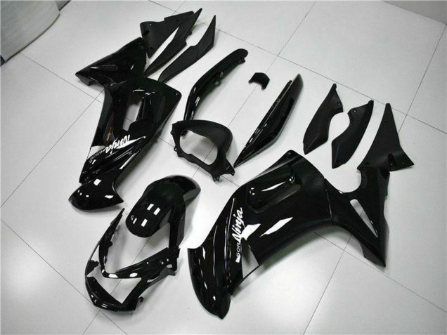 Carenados Moto Kawasaki EX650 2006-2008 - Negro Brillante Blanco Baratos
