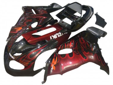 Carenados Moto Suzuki TL1000R 1998-2003 - Negro Brillante Rojo Llama Baratos