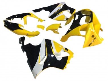 Carenados Moto Kawasaki ZX7R 1996-2003 - Amarillo Blanco Negro Brillante Baratos