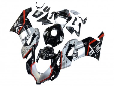 Carenados Moto Honda CBR1000RR 2004-2005 - Plata Negro Brillante Rojo Raya Baratos