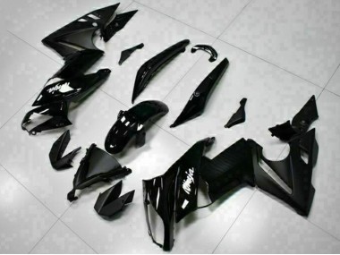 Carenados Moto Kawasaki EX650 2009-2011 - Negro Brillante Blanco Calcomanía Baratos
