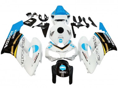 Carenados Moto Honda CBR1000RR 2004-2005 - Blanco Azul Claro Amarillo Negro Konica Minolta Baratos