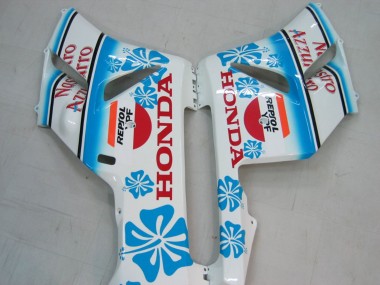 Carenados Moto Honda CBR1000RR 2004-2005 - Blanco Azul Nieve Nastro Azzurro 46 Baratos