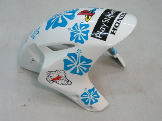 Carenados Moto Honda CBR1000RR 2004-2005 - Blanco Azul Nieve Nastro Azzurro 46 Baratos
