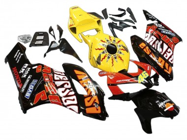 Carenados Moto Honda CBR1000RR 2004-2005 - Amarillo Naranja Negro Brillante Repsol Rossi 46 Baratos