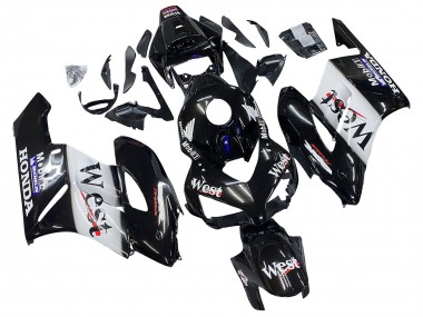 Carenados Moto Honda CBR1000RR 2004-2005 - Negro Brillante Blanco West Baratos