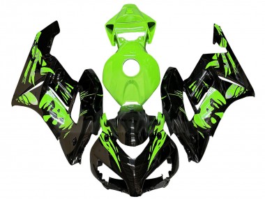 Carenados Moto Honda CBR1000RR 2004-2005 - Verde Negro Brillante Baratos