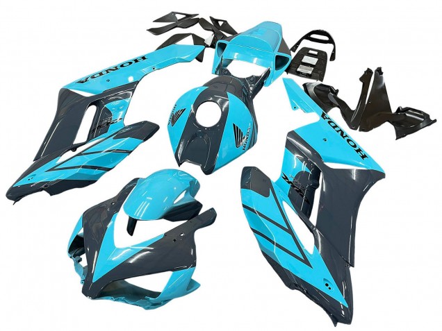 Carenados Moto Honda CBR1000RR 2004-2005 - Azul Claro Negro Brillante Baratos