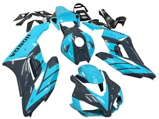 Carenados Moto Honda CBR1000RR 2004-2005 - Azul Claro Negro Brillante Baratos
