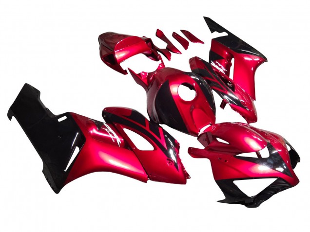 Carenados Moto Honda CBR1000RR 2004-2005 - Rojo Negro Brillante Raya Baratos