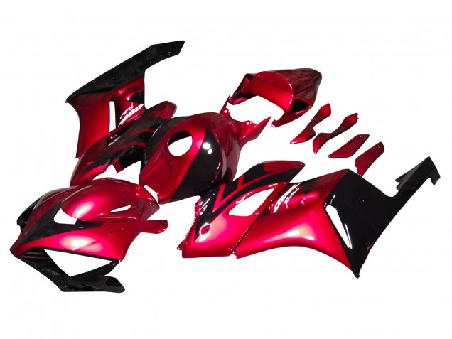 Carenados Moto Honda CBR1000RR 2004-2005 - Rojo Negro Brillante Raya Baratos