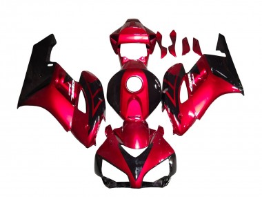 Carenados Moto Honda CBR1000RR 2004-2005 - Rojo Negro Brillante Raya Baratos