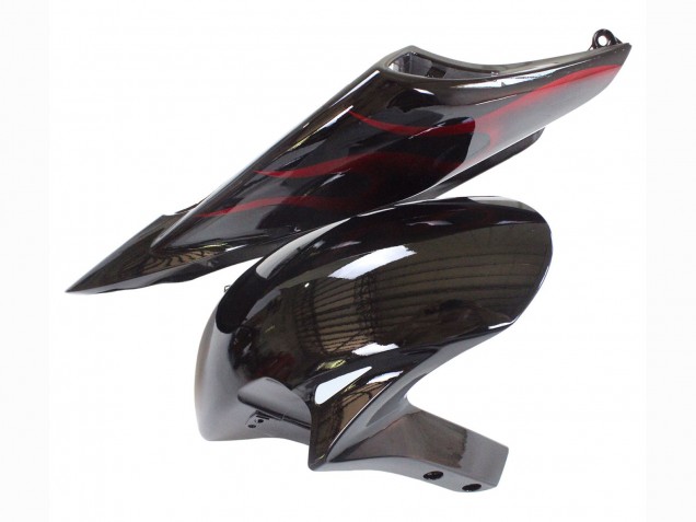 Carenado Moto Honda CBR1000RR 2006-2007 - Negro Brillante Rojo Llama Baratos