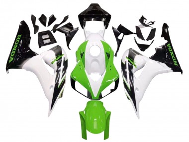 Carenado Moto Honda CBR1000RR 2006-2007 - Blanco Verde Negro Brillante Baratos