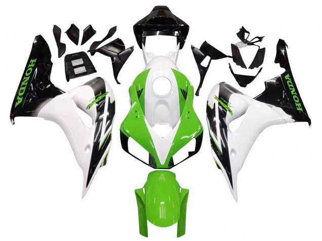 Carenado Moto Honda CBR1000RR 2006-2007 - Blanco Verde Negro Brillante Baratos