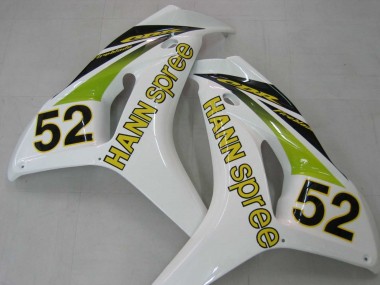 Carenados Moto Honda CBR1000RR 2006-2007 - Blanco Verde Negro Brillante Hannspree 52 Baratos