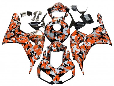 Carenados Moto Honda CBR1000RR 2006-2007 - Negro Naranja Plata Camouflage Baratos