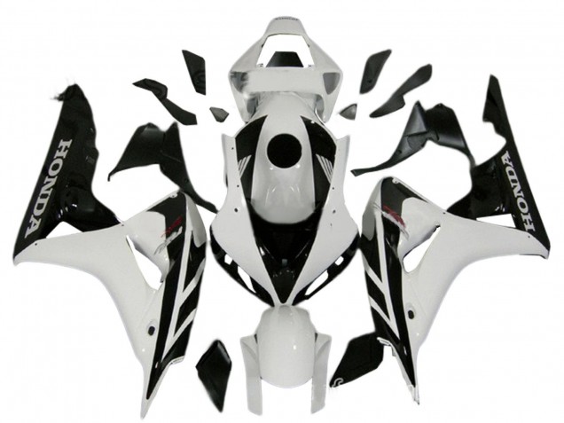 Kits Carenado Moto Honda CBR1000RR 2006-2007 - Blanco Negro Brillante Baratos