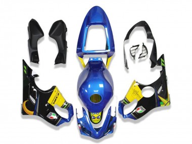 Carenados Moto Honda CBR600 F4i 2001-2003 - Azul Amarillo Negro Brillante Tiburón Baratos