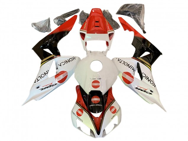 Carenados Moto Honda CBR1000RR 2006-2007 - Blanco Rojo Negro Brillante Konica Minolta Baratos