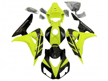 Carenados Moto Honda CBR1000RR 2006-2007 - Amarillo Negro Brillante Baratos