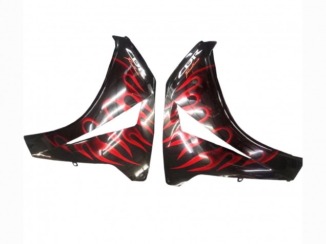 Carenado Moto Honda CBR1000RR 2008-2011 - Negro Brillante Rojo Llama Baratos
