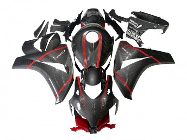 Carenados Moto Honda CBR1000RR 2008-2011 - Negro FibraCarbono Rojo Baratos