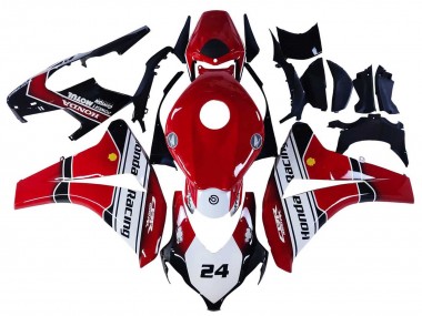 Carenados Moto Honda CBR1000RR 2008-2011 - Blanco Rojo Negro Brillante Carrera 24 Baratos