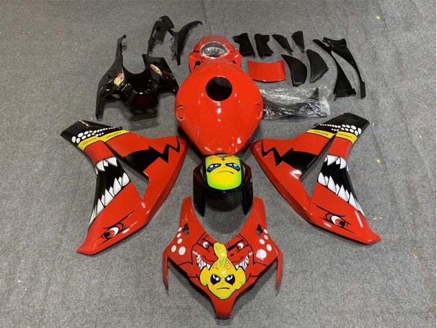 Carenados Moto Honda CBR1000RR 2008-2011 - Rojo Amarillo Negro Brillante Tiburón Baratos