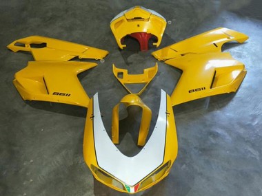 Carenados Moto Kawasaki EX250 2008-2012 - Blanco Amarillo Baratos