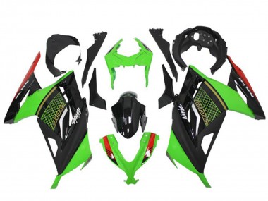 Carenados Moto Kawasaki Ninja 300 EX300R 2013-2024 - Verde Rojo Negro Honeycomb Baratos