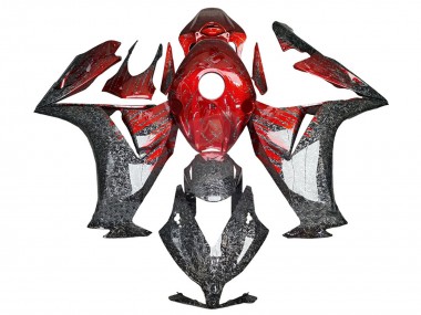 Carenados Moto Honda CBR1000RR 2012-2016 - Rojo Negro Falsificado FibraCarbono Baratos