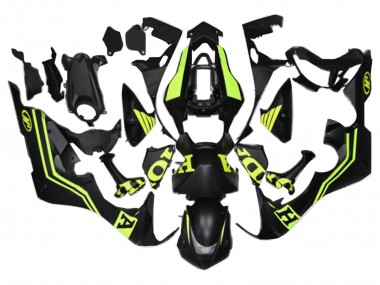 Carenados Moto Honda CBR1000RR 2017-2024 - Negro Mate Amarillo Baratos