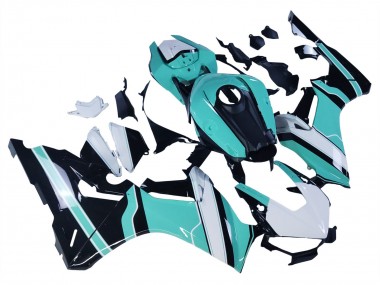 Carenados Moto Honda CBR1000RR 2017-2023 - Blanco Azul Claro Negro Brillante Baratos