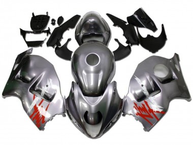 Carenados Moto Suzuki GSXR 1300 Hayabusa 1996-2007 - Plata Rojo Blanco Calcomanía Baratos