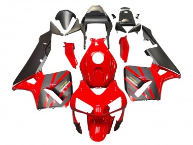 Carenados Moto Honda CBR600RR 2003-2004 - Rojo Negro Mate Carrera Baratos