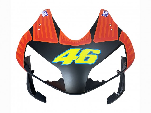 Carenados Moto Honda CBR600RR 2003-2004 - Negro Mate Naranja Repsol Rossi 46 Baratos