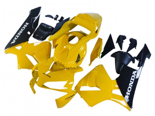 Carenados Moto Honda CBR600RR 2003-2004 - Amarillo Negro Brillante Baratos