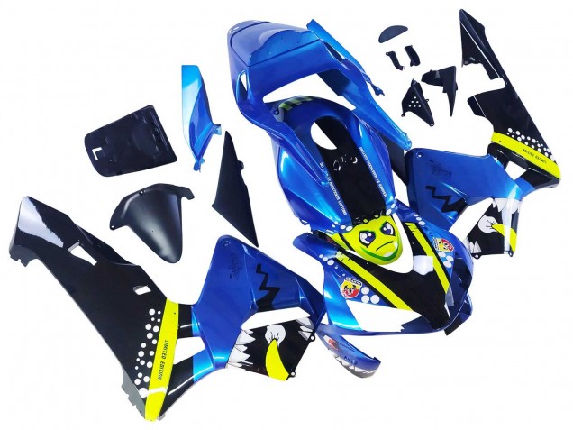 Carenados Moto Honda CBR600RR 2003-2004 - Azul Neon Amarillo Negro Brillante Tiburón Baratos